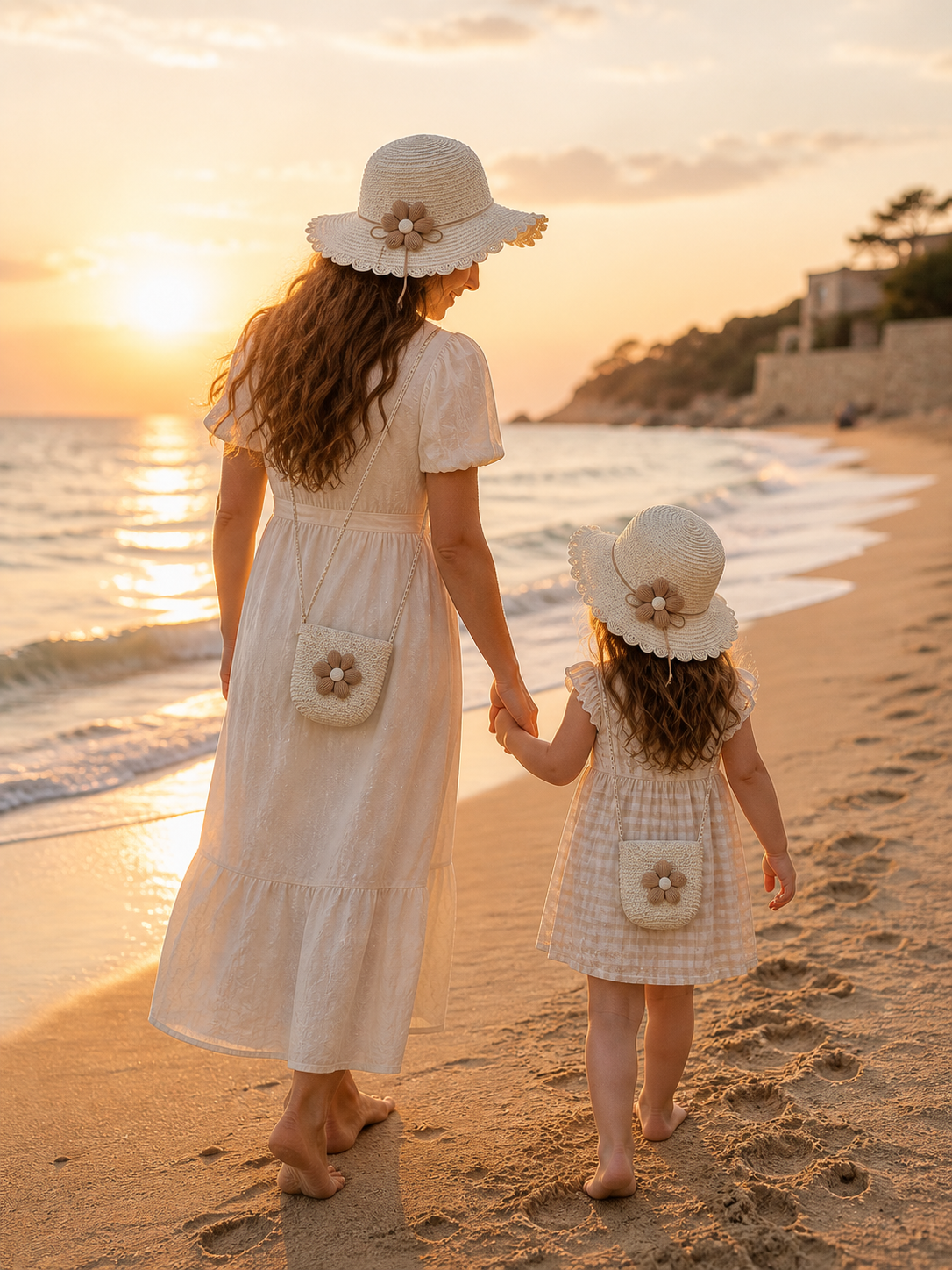 Mama & Mini Set – Strohhut & Tasche | Perfekt für Sommer & besondere Momente