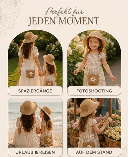 Mama & Mini Set – Strohhut & Tasche | Perfekt für Sommer & besondere Momente