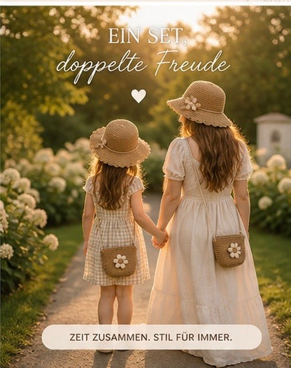 Mama & Mini Set – Strohhut & Tasche | Perfekt für Sommer & besondere Momente