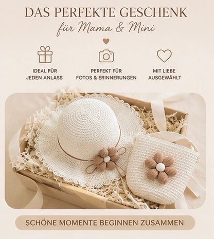 Mama & Mini Set – Strohhut & Tasche | Perfekt für Sommer & besondere Momente