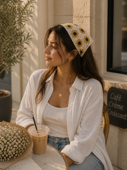 Mylo’Ta Häkel-Headscarf 🤍 Handmade Crochet Kopftuch für Damen, Teenager & Kinder ✨ One Size