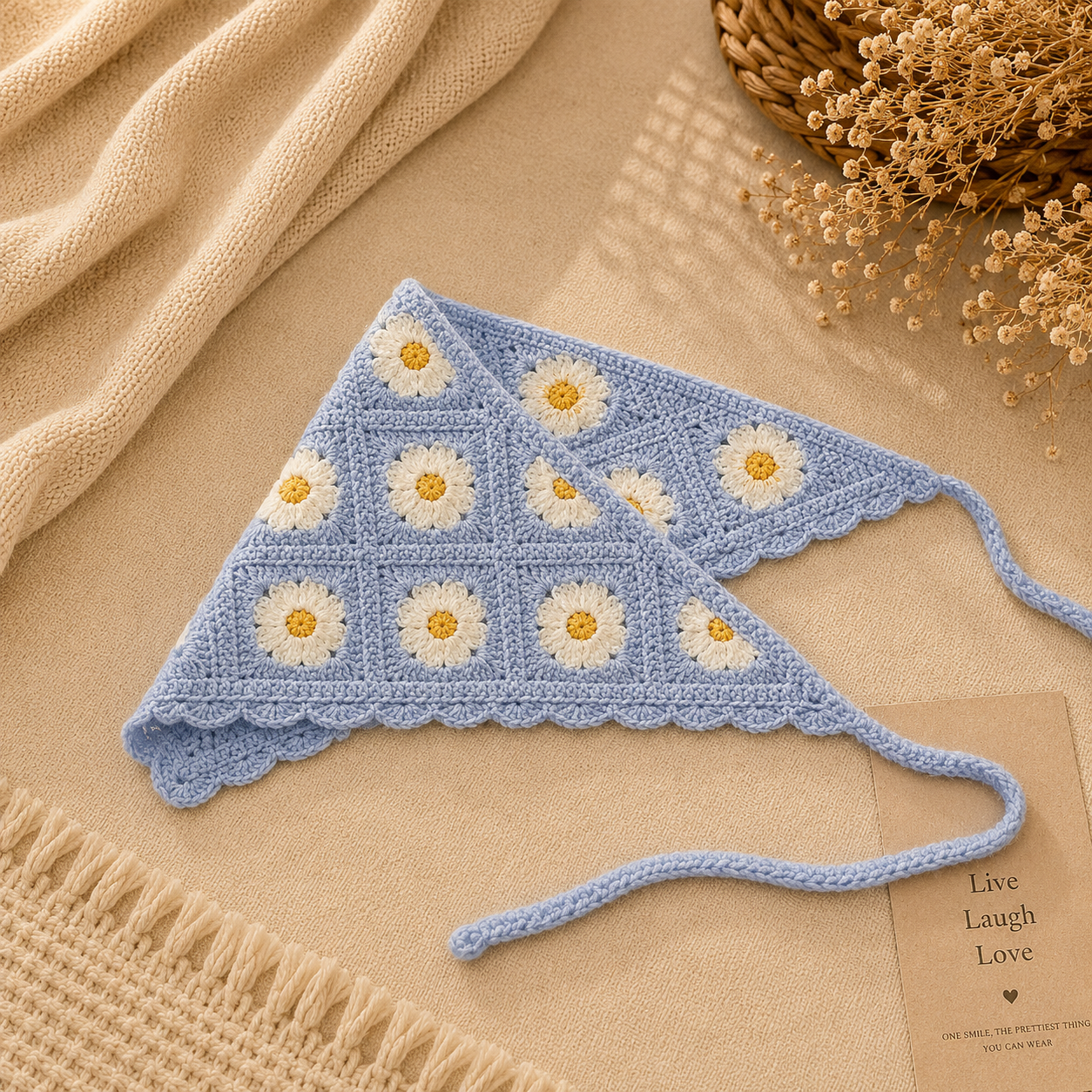 Mylo’Ta Häkel-Headscarf 🤍 Handmade Crochet Kopftuch für Damen, Teenager & Kinder ✨ One Size
