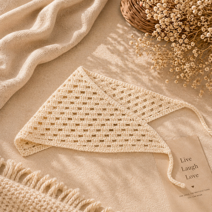 Mylo’Ta Häkel-Headscarf 🤍 Handmade Crochet Kopftuch für Damen, Teenager & Kinder ✨ One Size