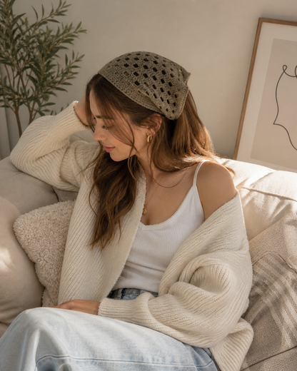 Mylo’Ta Häkel-Headscarf 🤍 Handmade Crochet Kopftuch für Damen, Teenager & Kinder ✨ One Size