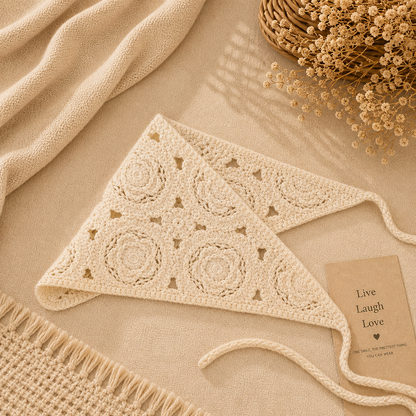 Mylo’Ta Häkel-Headscarf 🤍 Handmade Crochet Kopftuch für Damen, Teenager & Kinder ✨ One Size