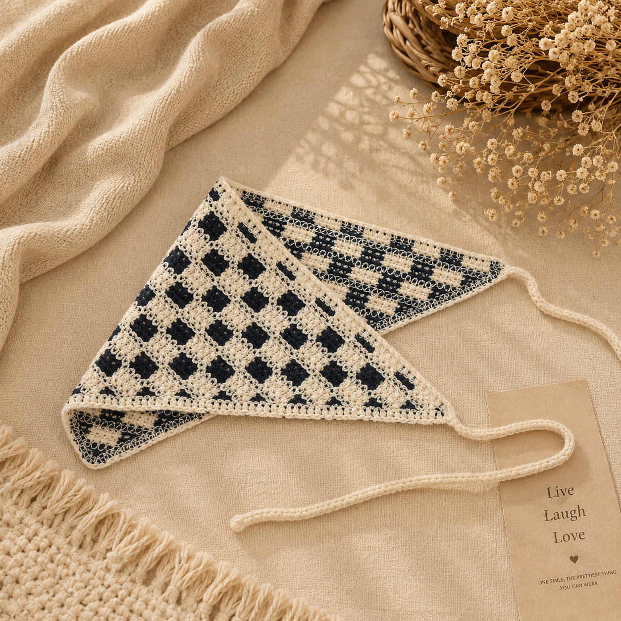 Mylo’Ta Häkel-Headscarf 🤍 Handmade Crochet Kopftuch für Damen, Teenager & Kinder ✨ One Size